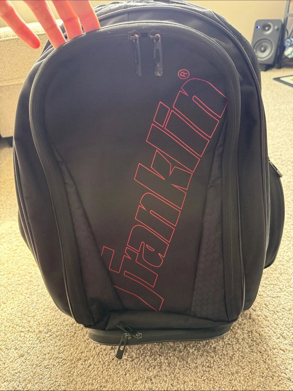 Black Men's Pickleball Backpack